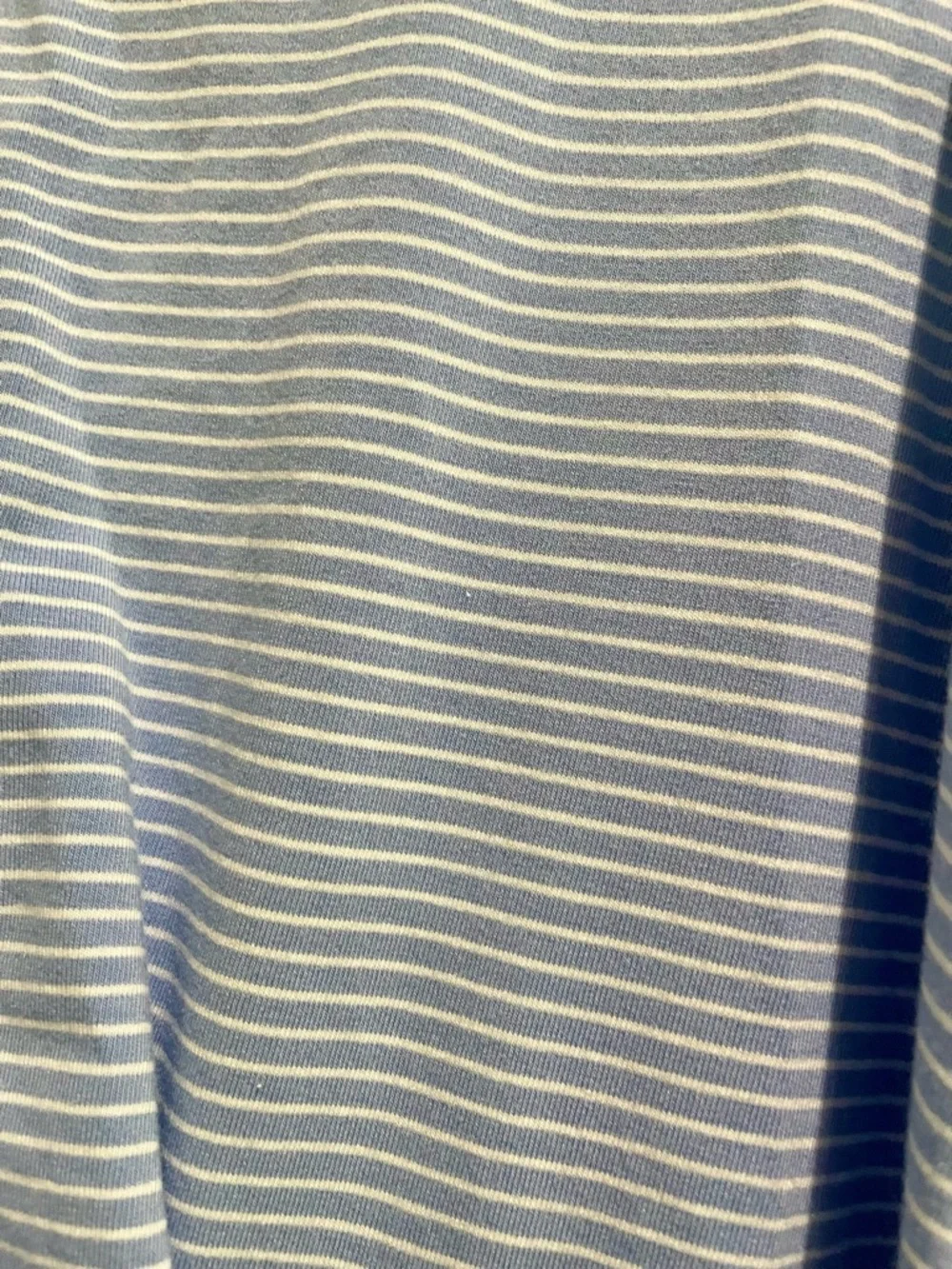 Lands' End Light Blue & White Striped Short Sleeve Knot Top - Picture 3 of 4